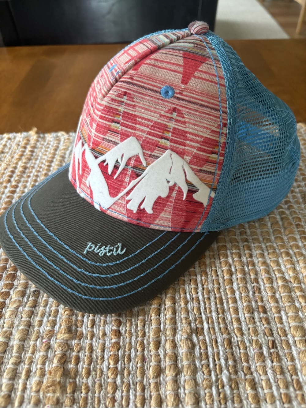 Pistil McKinley Multicolor Mountain Trucker Hat - Blue Mesh